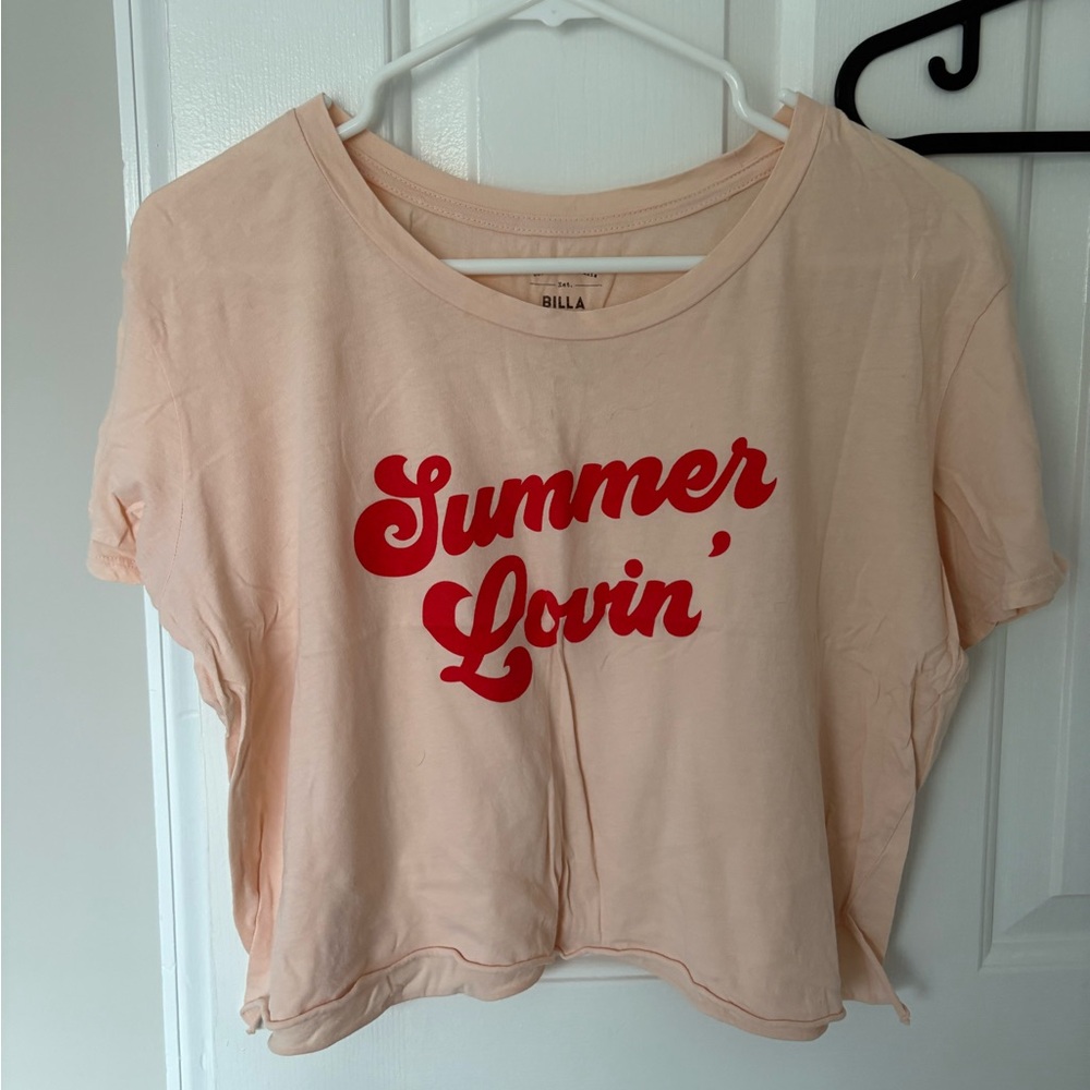 NWOT Billabong Crop Graphic Tee